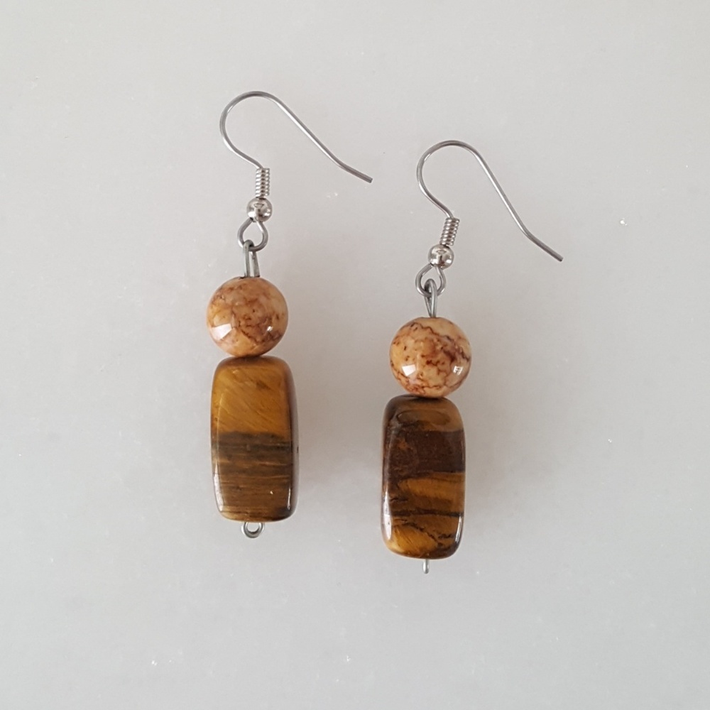 Tiger eye earrings